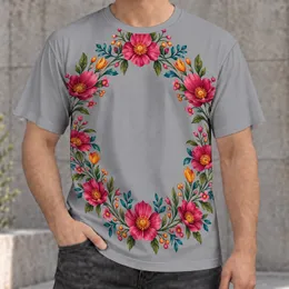 Colorful Floral Wreath for Everyday Nature Lovers and Relaxed Weekend Outings with Friends All-over Print Unisex T-shirt