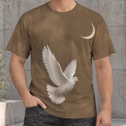 White Dove And Crescent Moon For Calm Everyday Style And Thoughtful Gifts All-over Print Unisex T-shirt