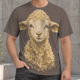 Golden Sheep Portrait for Everyday Casual Wear and Outdoor Adventures for Animal Lovers All-over Print Unisex T-shirt