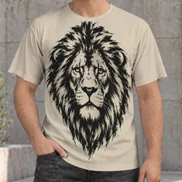 Distressed Black Lion Head Art for Everyday Streetwear and Wildlife Lovers of All Ages All-over Print Unisex T-shirt