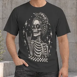Grinning Skeleton Rock And Roll Art for Concert Nights and Everyday Rebellion All-over Print Unisex T-shirt