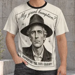 Vintage Hat-Wearing Man Portrait for Thoughtful Casual Style and Everyday Wear All-over Print Unisex T-shirt