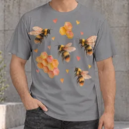 Watercolor Bees And Honeycomb For Sweet Everyday Nature Lovers And Cottagecore Fans All-over Print Unisex T-shirt