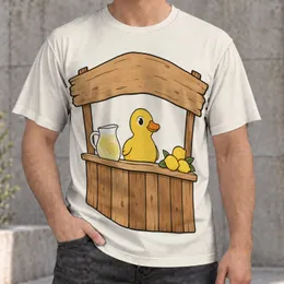 Cute Duck Lemonade Stand Scene for Summer Outings and Everyday Casual Style All-over Print Unisex T-shirt