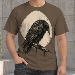 Raven Beneath a Full Moon for Moody Gothic Streetwear and Everyday Night Owl Style All-over Print Unisex T-shirt