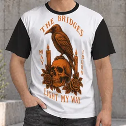 Raven Skull and Candle Art for Alternative Everyday Style and Gothic Gift Seekers All-over Print Unisex T-shirt
