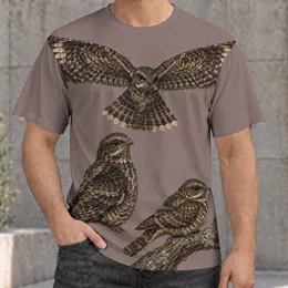 Nightjar Bird Study for Nature Lovers, Woodland Walks, and Outdoor Birdwatching All-over Print Unisex T-shirt