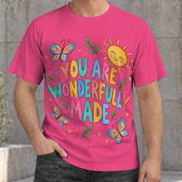 Butterflies, Smiling Sun And Uplifting Floral Message For Everyday Casual Wear All-over Print Unisex T-shirt