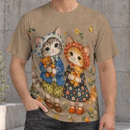Storybook Cats With Floral Details For Cozy Everyday Wear And Gift Giving All-over Print Unisex T-shirt
