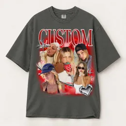 Personalized Bootleg Tee – Custom Photos & Name, Y2K Chrome Disco Ball Photo Collage Birthday Gift