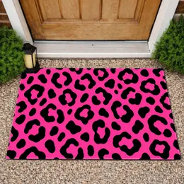 Hot Pink Leopard Spots for Bold Maximalist Entryway Style and Animal Lover Gifts Doormat
