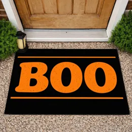 Bold Orange BOO Halloween Typography For Spooky Seasonal Entryways Doormat