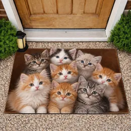 Adorable Kitten Faces for Cozy Cat-Loving Homes and Warm Everyday Pet-Friendly Living Doormat
