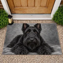 Scottish Terrier Portrait for Dog Lovers and Cozy Pet-Friendly Homes Doormat