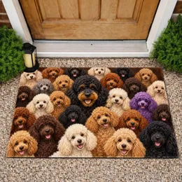 Colorful Poodle Faces for Cozy Pet-Loving Homes and Cheerful Everyday Entryways Doormat
