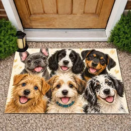 Six Adorable Puppy Faces for Cozy Pet-Loving Homes, Entryways, and Kitchens Doormat
