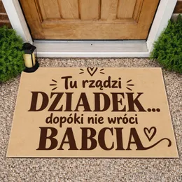 Polish Grandfather And Grandma Family Humor For A Warm, Welcoming Home Doormat