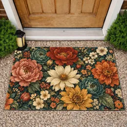 Vintage Multicolor Botanical Blooms for Welcoming Nature-Inspired Entryways and Cozy Homes Doormat