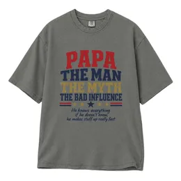 Papa Fathers Day Shirt, The Man The Myth The Bad Influence Funny Gift, Tee Hoodie Sweatshirt