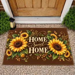 Sunflower Home Sweet Home Farmhouse Welcome Accent for Cozy Autumn Country Entryways Doormat
