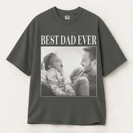 Personalized Bootleg Tee – Custom Photo & Text, Best Dad Ever Black and White Photo Father's Day Gift