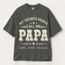 Personalized Bootleg Tee – Custom Kids Names, My Favorite People Call Me Papa Father's Day Gift