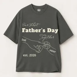 Personalized Bootleg Tee – Custom Dad & Kid Name and Year, Our First Father's Day Together Gift