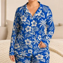 Hibiscus and Palm Silhouettes for Relaxed Tropical Beach Escapes and Men's Getaways Satin Pajamas Set