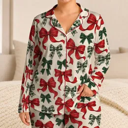 Red and Green Ribbon Bows for Valentine’s Day Gifting and Cozy Nights for Her Satin Pajamas Set