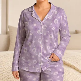 Lavender Watercolor Spots for Calm Weekend Lounging and Cozy Nighttime Comfort at Home Satin Pajamas Set