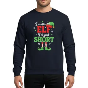 Christmas Humor Lovers' Whimsical Elf Hat Green Red Striped Legs Holiday Design Sweatshirt