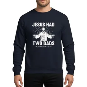 Modern Spirituality Fans' White Distressed Sunburst Figure with Affirmative 'Turned Out Okay' Phrase Sweatshirt