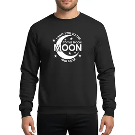 Sarcasm Lovers' Bold White Sans-Serif Moon & Stars Parody Typography Graphic Sweatshirt