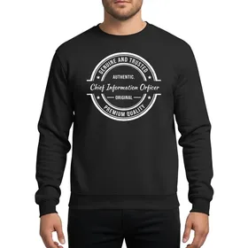 Chief Information Officer Professionals Distressed White Vintage Stamp Badge Authentic Premium Sweatshirt