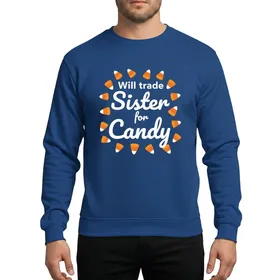 Playful Families' White Script & Sans-Serif Text Orange Yellow Candy Corn Design Sweatshirt