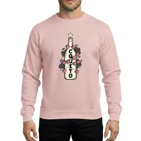 Boricua Heritage Enthusiasts Distressed Coquito Bottle Cream Red Blue Puerto Rican Flag Heart Lights Design Sweatshirt