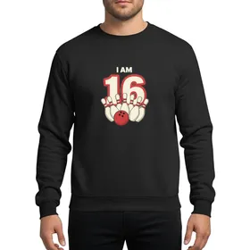 Playful 16th Birthday Bowling Party I Am 16 How I Roll Milestone Graphic Sweatshirt