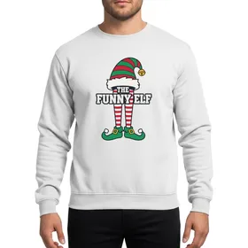 The Funny Elf Hat Legs Striped Christmas Matching Family Artwork Sweatshirt