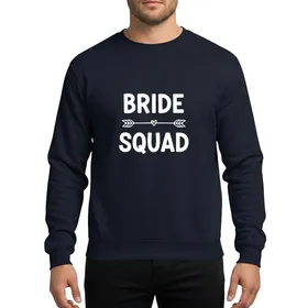 Whimsical Hand-Drawn Bride Squad Celebration Adornment White Heart Arrow Sweatshirt