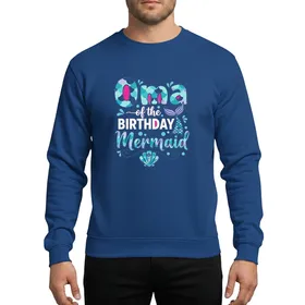 Oma Birthday Mermaid Family Aquatic Scales Whimsical Design Celebration Sweatshirt