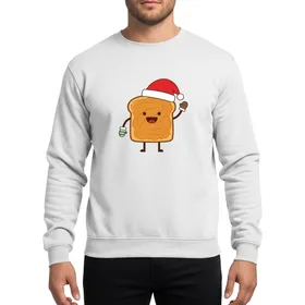 Peanut Butter Toast Character Christmas Holiday Matching Couple Festive Graphic Sweatshirt