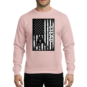 Patriotic Vintage Distressed American Flag Wrestling Step Dad Christmas Gift For Him Sweatshirt