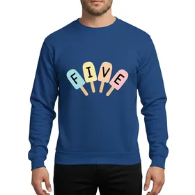 Playful Girls 5th Birthday Ice Cream Party Five Popsicle Design Sweatshirt