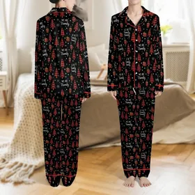 Personalized Family Christmas Sleepwear: 'We Are Family' Buffalo Plaid Print Set for All Ages & Pets Satin Pajamas Set