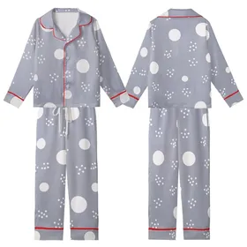 Women's Cozy Welsoft Fleece Jumpsuit: Lavender Scattered Polka Dot, Hooded, Butt Flap Kid Satin Pajamas Set