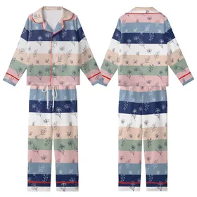 Bridesmaid & Bride Minimalist Botanical Line Art 100% Cotton Short Sleep Set Kid Satin Pajamas Set