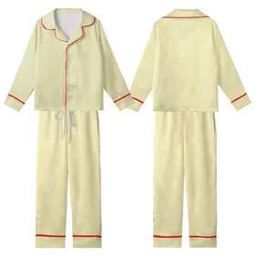 Women's Muslin Cotton Pajamas: Delicate Pale Yellow Wildflower Botanical Print - Breathable Sleepwear Kid Satin Pajamas Set
