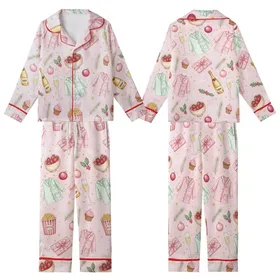 Festive Holiday Pajamas: Watercolor PJs Prosecco Pink Mint Gold Star Print Kid Satin Pajamas Set
