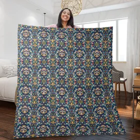 Nature Enthusiast: Whimsical Forest Botanical Pattern - Seamless Repeat Fabric Art Quilt Bedding Set