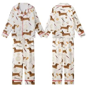 Dachshund Dog Sewing Pattern Bundle | Fit Onesie & Pajama Design Kid Satin Pajamas Set
